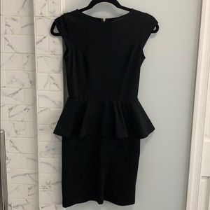 Black peplum dress